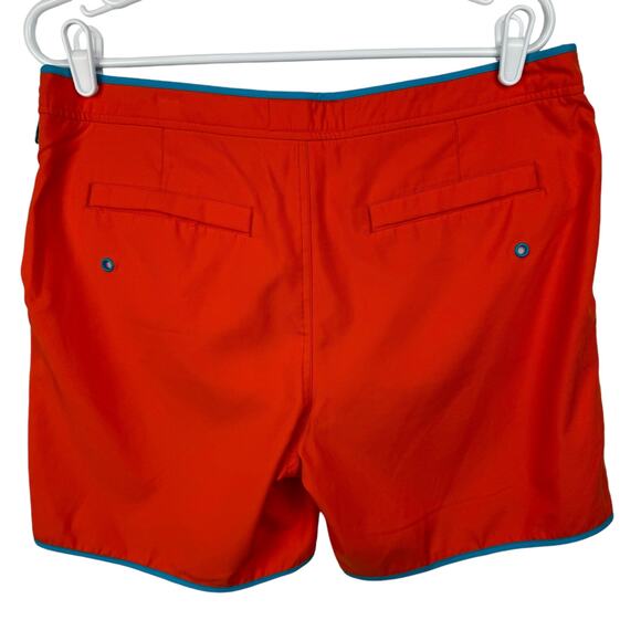 Men's Original Penguin Orange Board Shorts Mesh Lined Surf Swimwear Trunks sz 34 - Picture 3 of 5